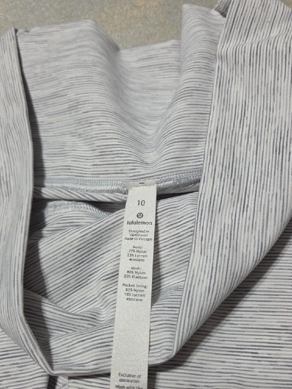 lululemon athletica Light Gray Heather Mesh-Panel Leggings